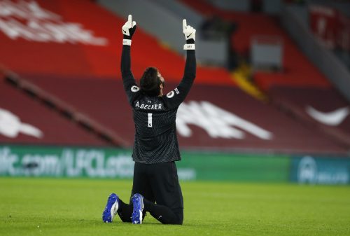 Liverpool's-Alisson-celebrates-after-the-match