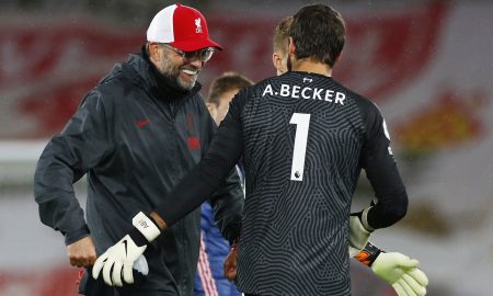 Liverpool-manager-Jurgen-Klopp-celebrates-after-the-match-with-Alisson
