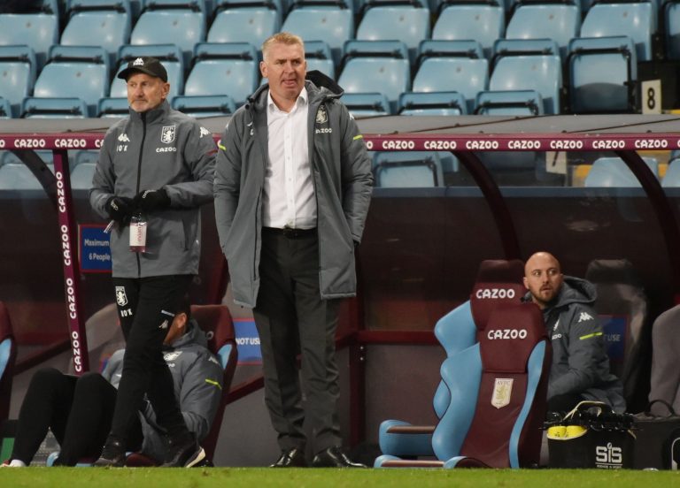 Aston-Villa-manager-Dean-Smith-reacts