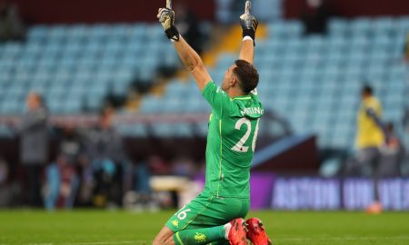 Aston-Villa's-Emiliano-Martinez-celebrates-their-seventh-goal