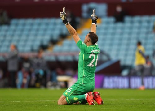 Aston-Villa's-Emiliano-Martinez-celebrates-their-seventh-goal