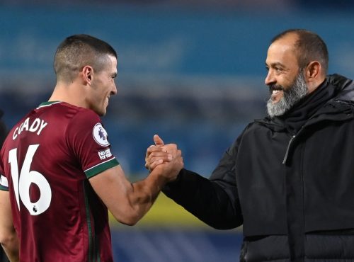 Wolverhampton-Wanderers-manager-Nuno-Espirito-Santo-celebrates-with-Conor-Coady