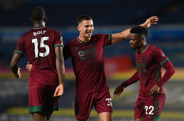 Wolverhampton-Wanderers'-Leander-Dendoncker-celebrates