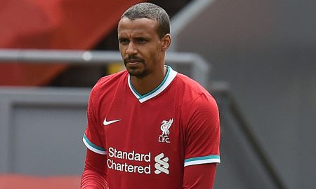 Liverpools-Joel-Matip-reacts
