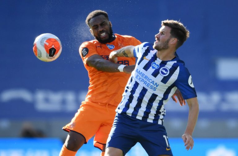 tottenham outcast danny rose in action against brighton