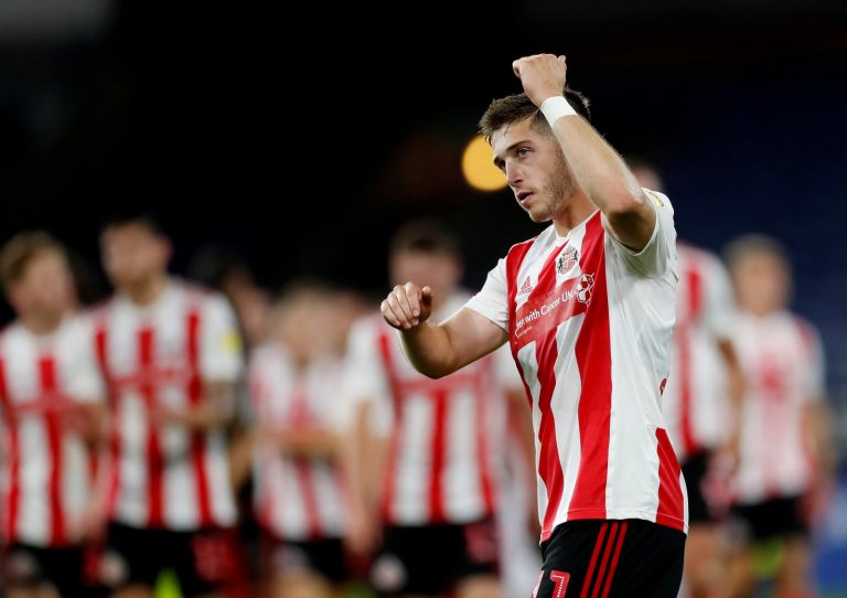 Sunderlands-Lynden-Gooch-celebrates