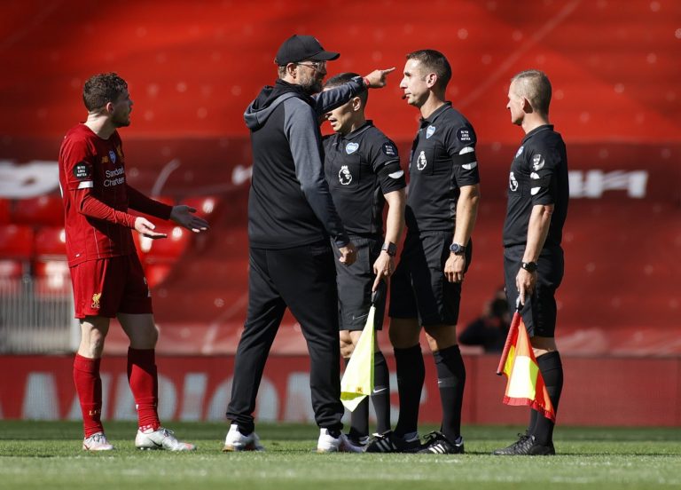 Liverpool: Fans delighted as David Coote is removed for Leicester City encounter