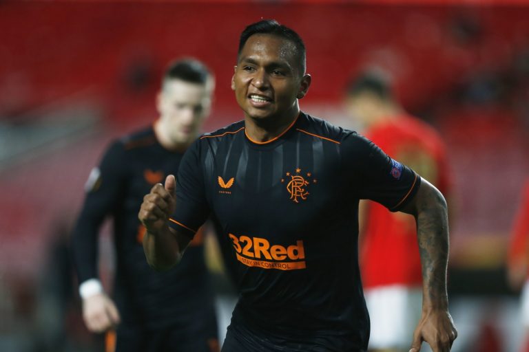 alfredo-morelos-celebrates-scoring-against-benfica
