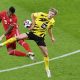 bayern munich defender and spurs target jerome boateng tussles with erling haaland