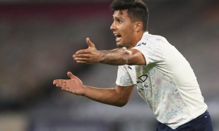 rodri in action for man city