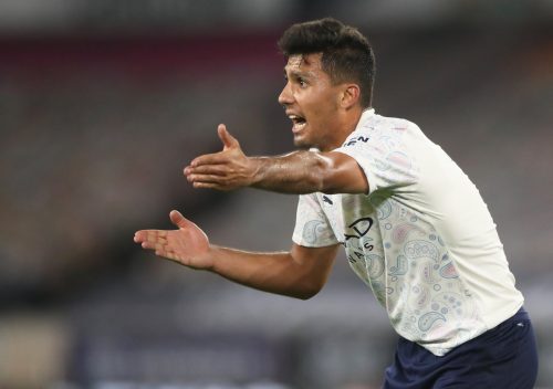 rodri in action for man city