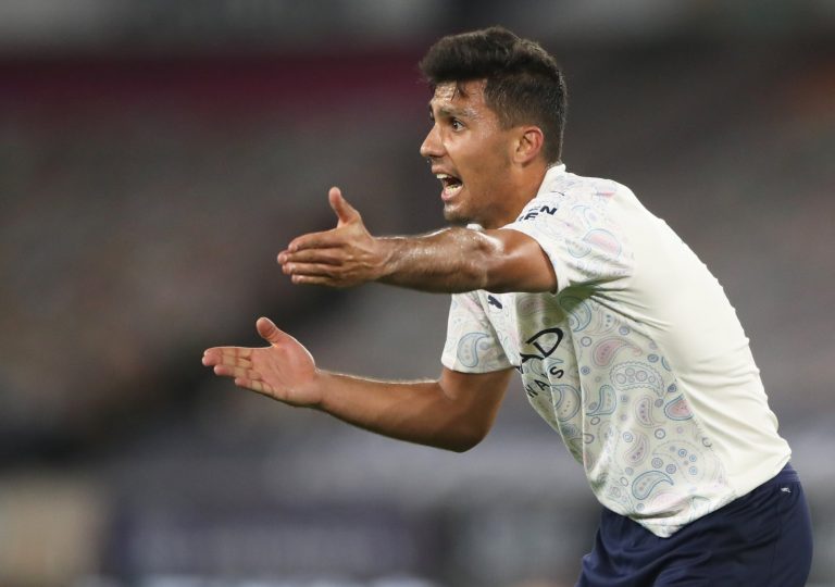 rodri in action for man city