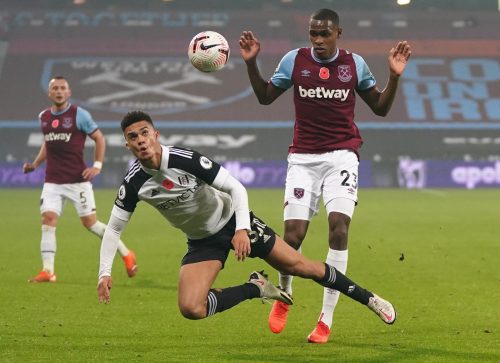 issa diop in action for west ham against fulham