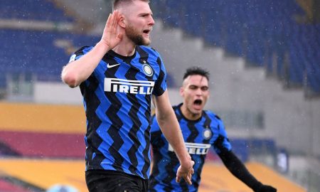 Milan Skriniar in action for Inter Milan