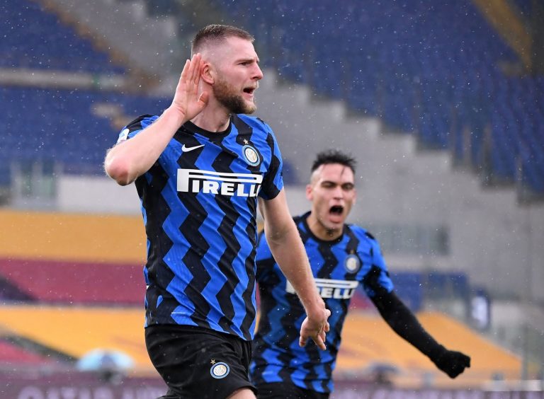 Milan Skriniar in action for Inter Milan