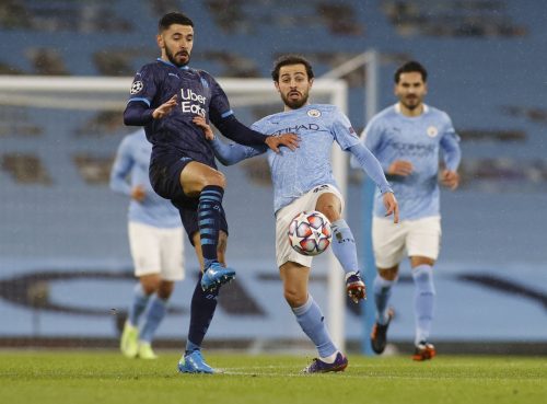 tottenham target morgan sanson tussles with man city star bernardo silva
