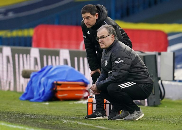 bielsa on the touchline for leeds united