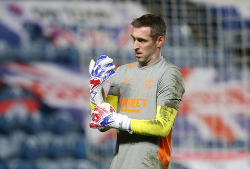 Rangers goalkeeper Allan McGregor warms up