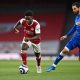 Bukayo Saka gets away from Andre Gomes