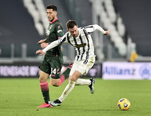 aaron ramsey in action for juventus