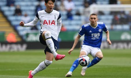 son heung min in action for tottenham hotspur