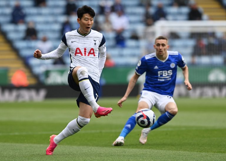 son heung min in action for tottenham hotspur