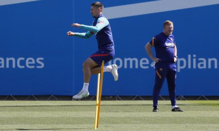 Clement Lenglet in training for Barcelona