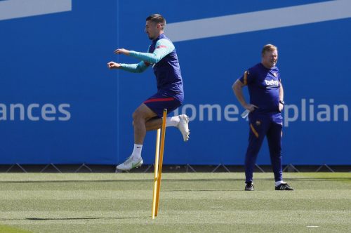 Clement Lenglet in training for Barcelona