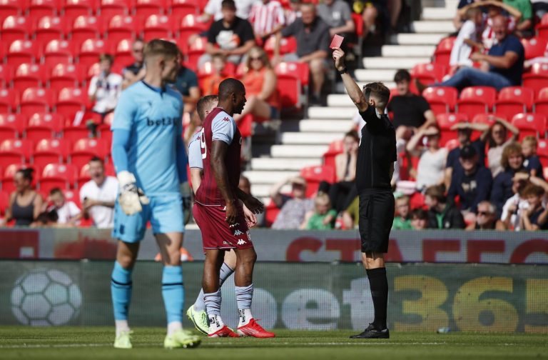 Aston Villa: Fans react to Wesley red card