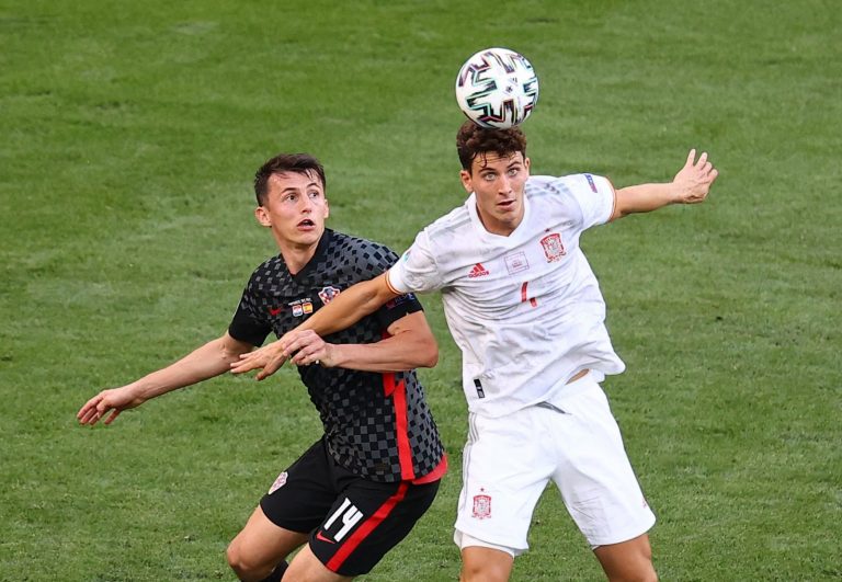 pau torres in action for spain