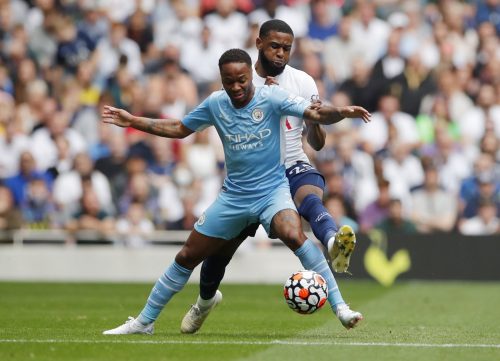Raheem Sterling in action for Manchester City