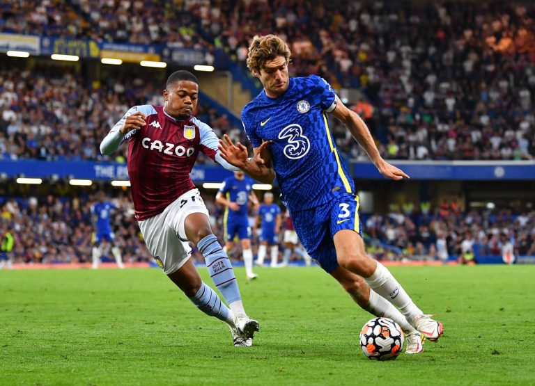 Leon Bailey in action vs Chelsea