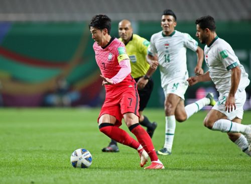 son heung min in action for south korea