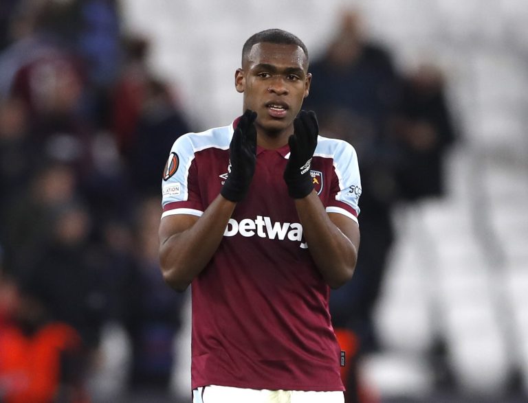 West Ham defender Issa Diop applauds