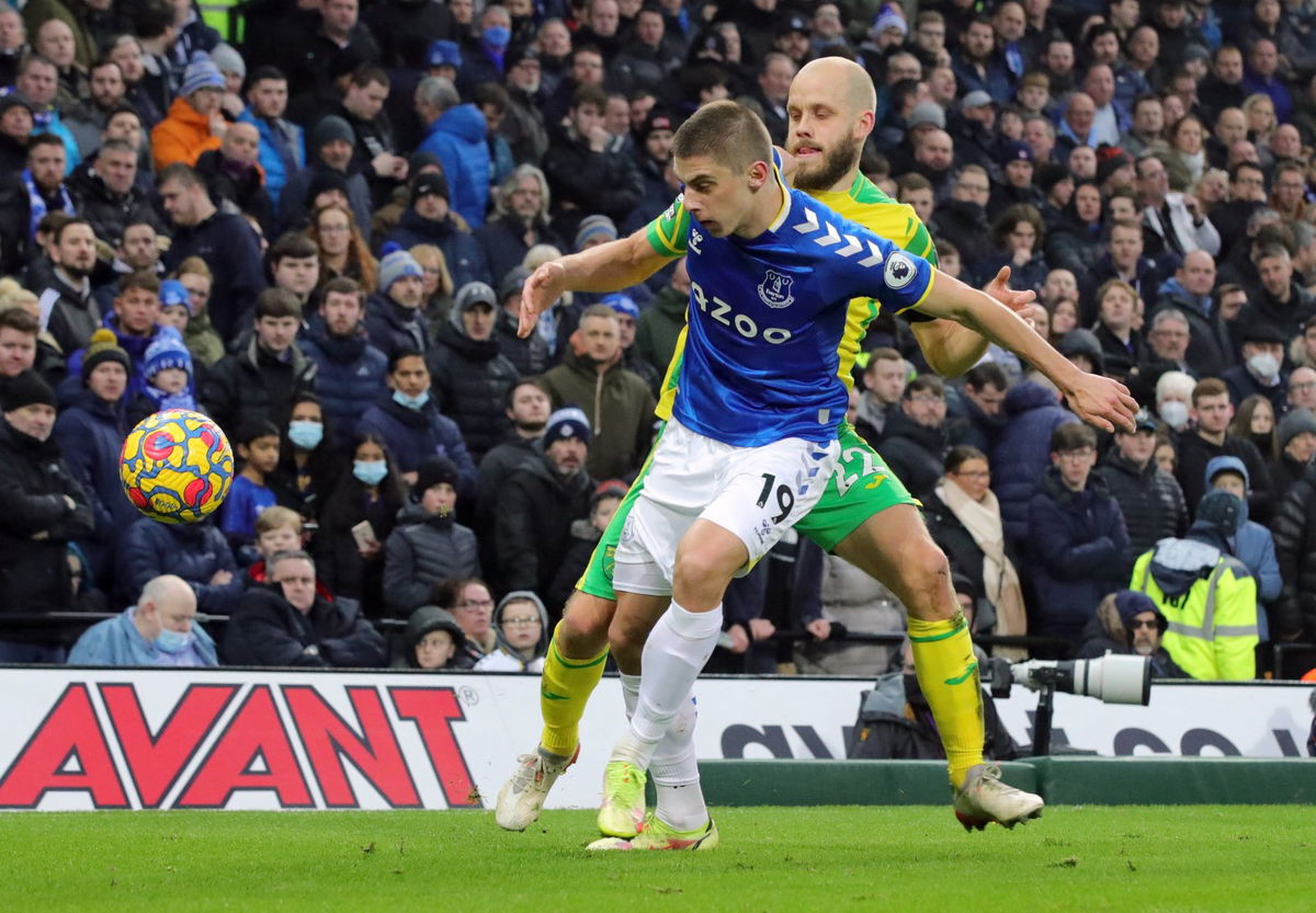 Everton: Fans slam Vitaliy Mykolenko's display v Norwich - Everton