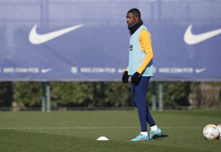 ousmane dembele in barcelona training