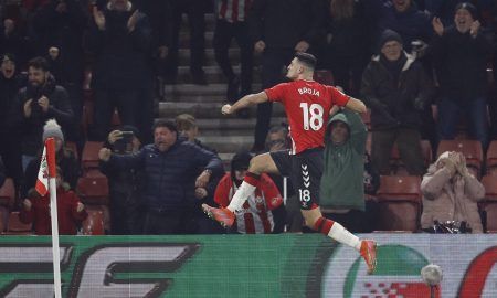 Southampton striker Armando Broja celebrates
