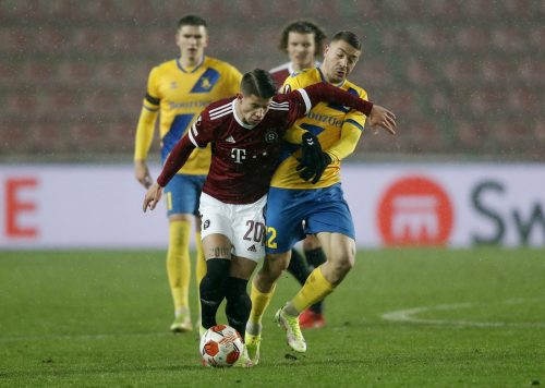 sparta prague striker adam hlozek against brondby