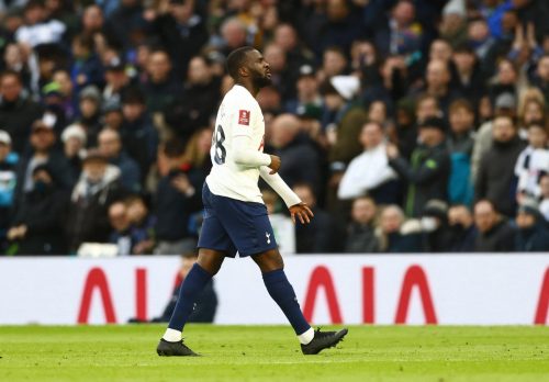 spurs midfielder tanguy ndombele against morecambe