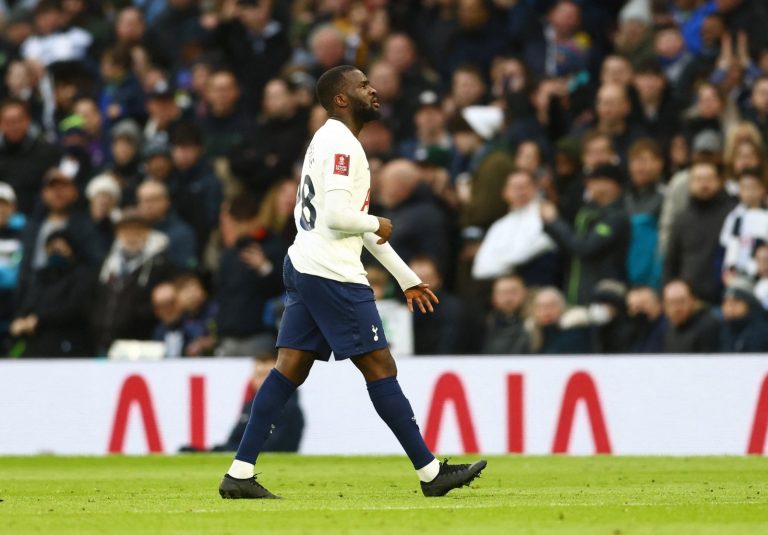 spurs midfielder tanguy ndombele against morecambe