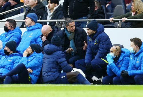 Fabio Paratici in the Spurs dugout