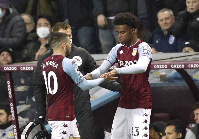 Carney Chukwuemeka comes on for Aston Villa