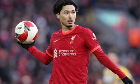 Liverpool forward Takumi Minamino
