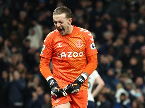 Everton goalkeeper Jordan Pickford