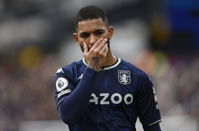 Aston Villa's Douglas Luiz looks dejected