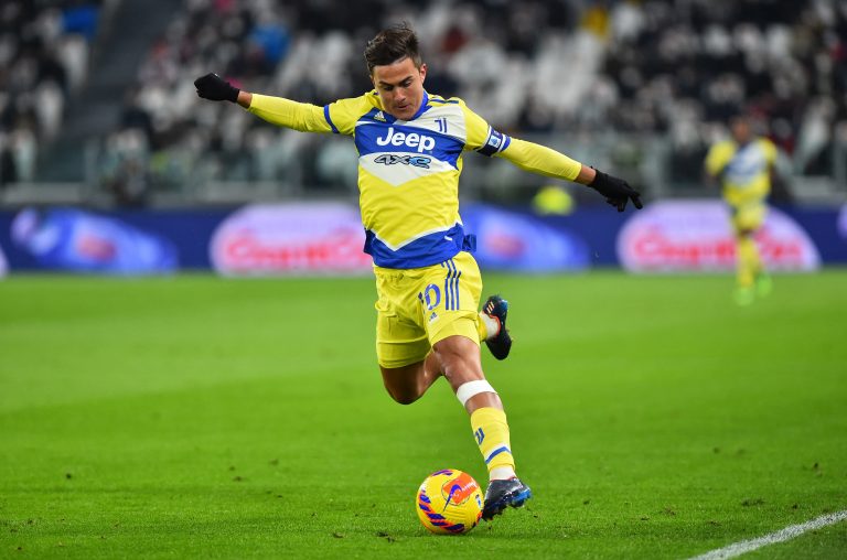 Juventus star Paulo Dybala in action