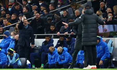 Tottenham director Fabio Paratici reacts
