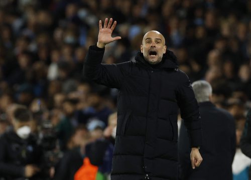 Man City manager Pep Guardiola against Real Madrid