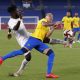 Tottenham transfer target Wilfried Singo playing for the Ivory Coast