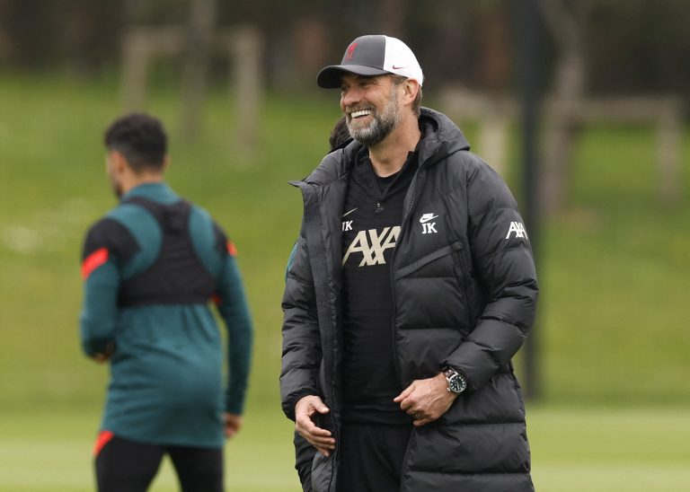 Jurgen Klopp during Liverpool training